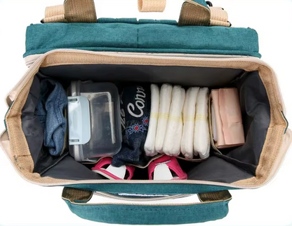 Pañalera Cuna 3 en 1 con Cambiador y Puerto USB